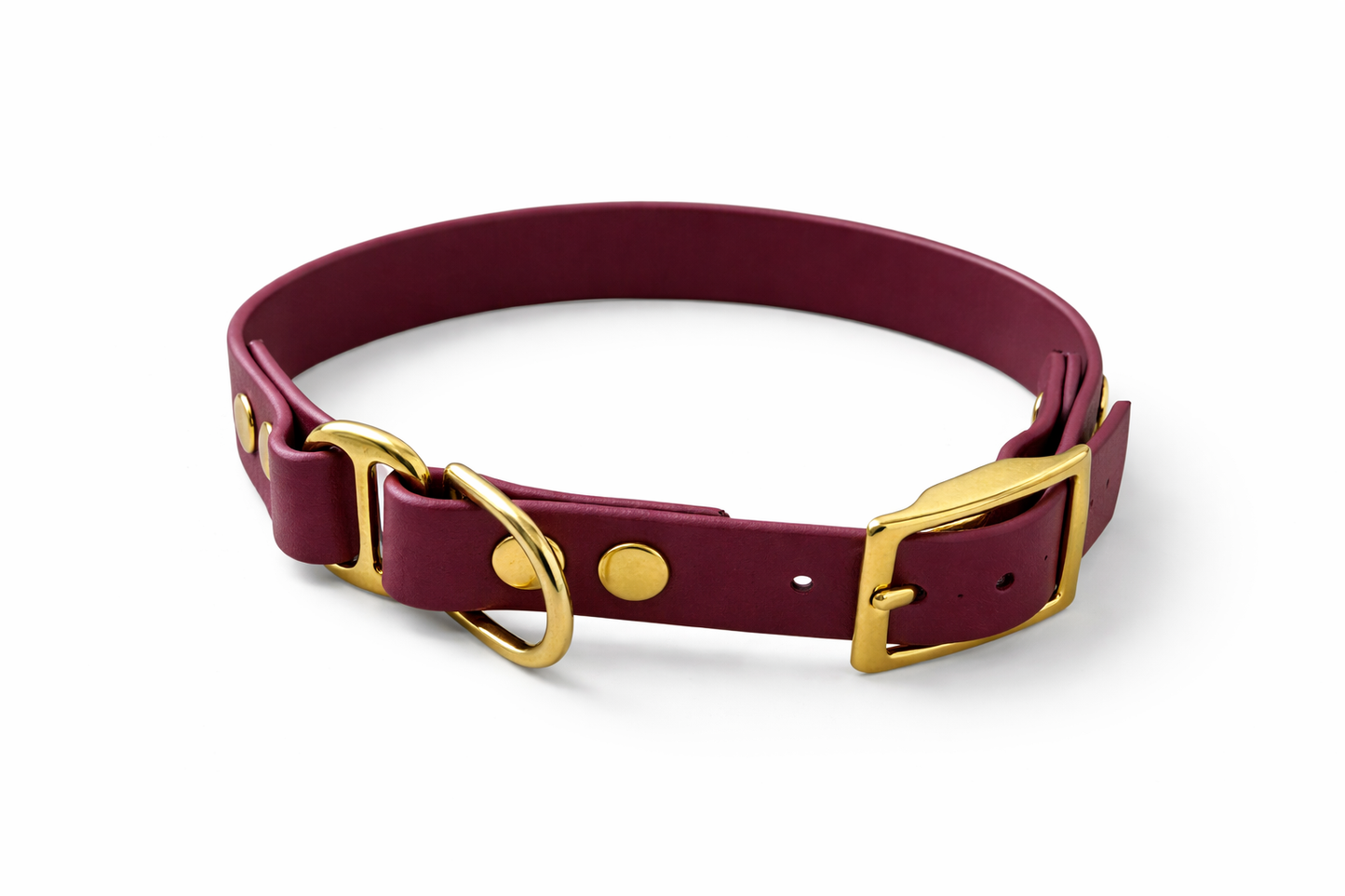 Luxe Beta Biothane® Hondenhalsband | Bordeaux