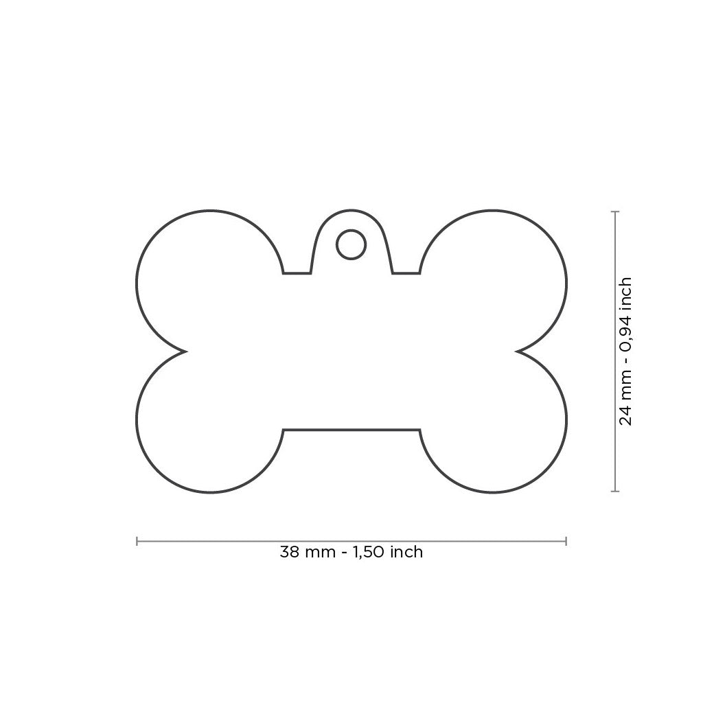 Hondenpenning | Glam Big Bone ID Tag with Rhinestones